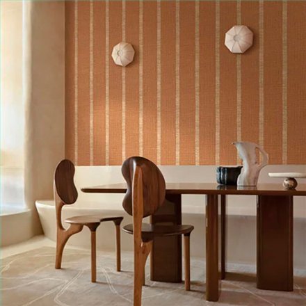 Ref.78104078 ambiente real de rayas edition rayures, sobre fondo Marrón en tonos Beige