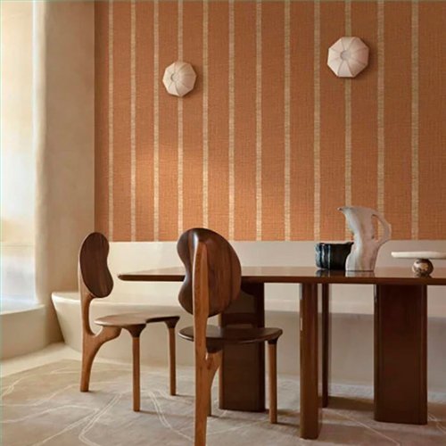Ref.78104078 ambiente real de rayas edition rayures, sobre fondo Marrón en tonos Beige
