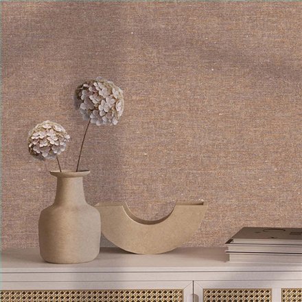 Ref.TN29008 estancia decorada con liso Beige y fondo Marrón, terra nova
