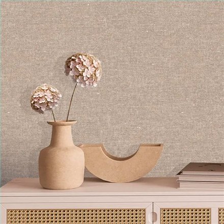 Ref.TN29004 estancia decorada con liso Beige y Topo y fondo Marrón, terra nova