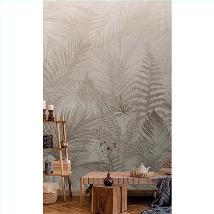 Ref.TND29099 foto de ambiente hojas delicadas terra nova fondo Topo con Gris