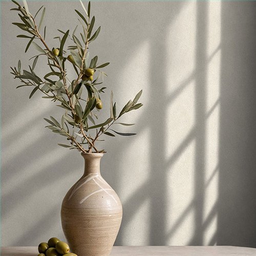 Ref.SILE-004 ambiente real de estuco cemento silence, en Beige