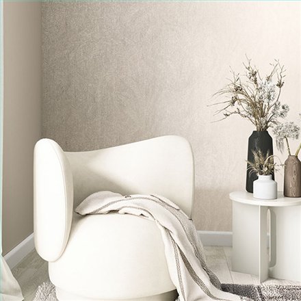 Ref.SILE-025 estancia decorada con liso mate en Beige, silence