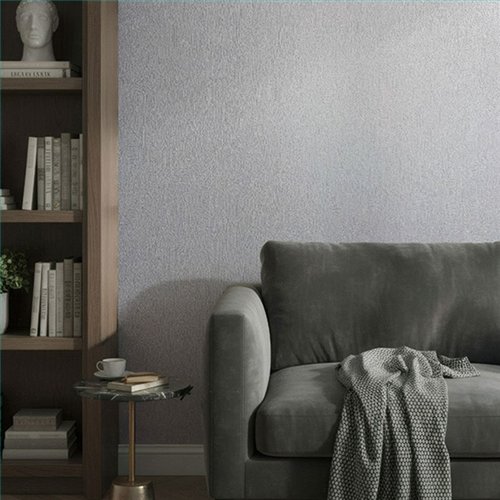 Ref.SILE-050 ambiente real de rayado fino silence, en tono Topo
