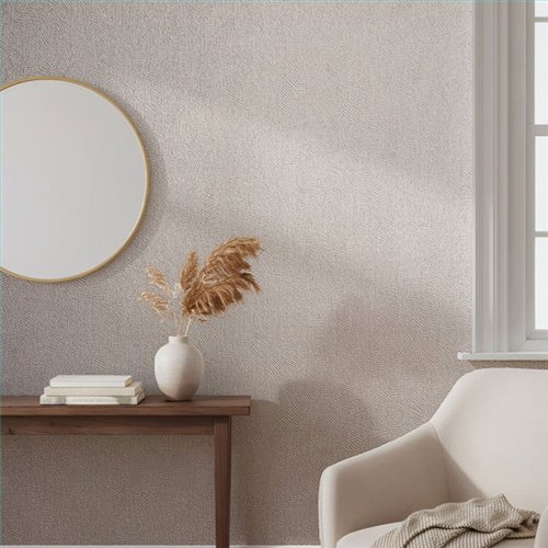Ref.SILE-066 ambiente real de rayado fino silence, acabado Beige