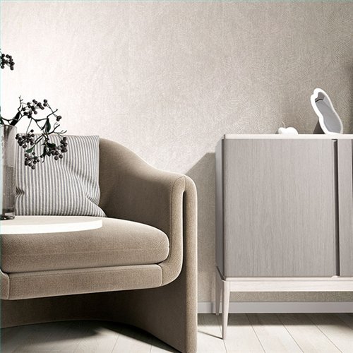 Ref.SILE-066 ambiente con silence rayado fino en tono Beige