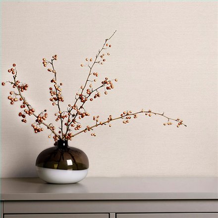 Ref.NATU-002 habitación con liso lino natura, fondo Beige, motivo liso lino