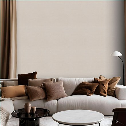 Ref.NATU-002 ambiente liso lino natura, fondo Beige, motivo liso lino
