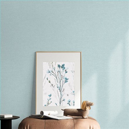Ref.NATU-006 estancia decorada con liso lino en Verde, natura