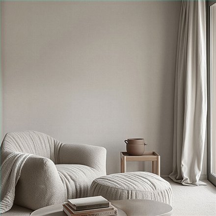 Ref.NATU-013 foto de ambiente rayado seda natura en tono Beige