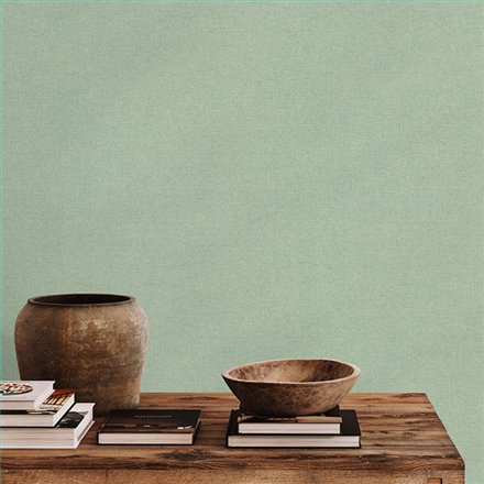 Ref.NATU-030 ambiente con natura liso lino en Verde