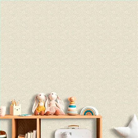 Ref.MG8807 estancia decorada con floral menudo en tono Beige, magic