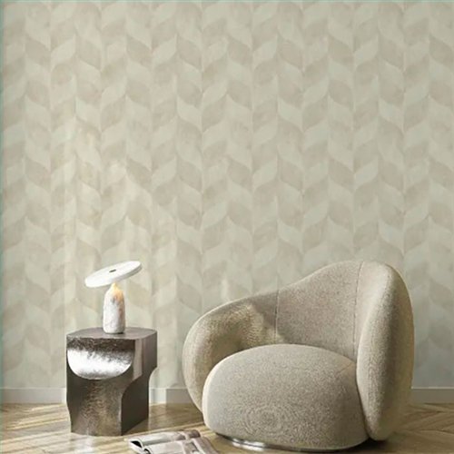 Ref.LR2407 ambiente ondas geométricas lirico, fondo Beige, motivo ondas geométricas