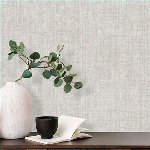 Ref.LR7817 ambiente real de liso lino lirico, en Topo