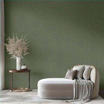 Ref.LR1804 ambiente con lirico textura lino en Verde