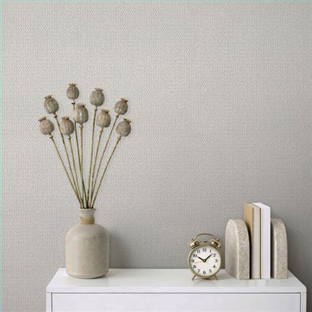 Ref.SP7022 supreme - ambiente decorado con fondo Blanco Roto con detalles en Beige, motivo tejido tapicería