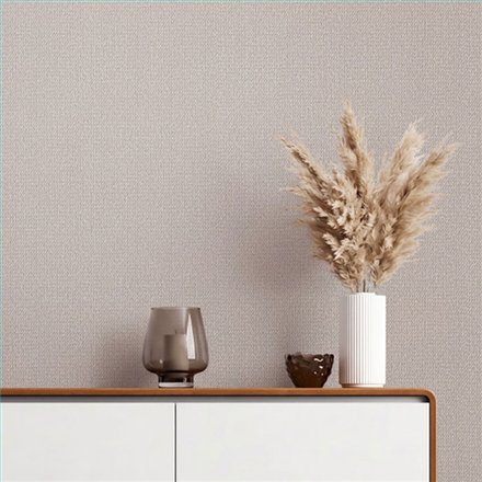 Ref.SP7023 habitación con tejido tapicería supreme, fondo Beige con detalles en Topo, motivo tejido tapicería