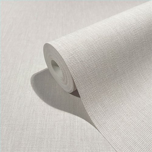 Ref.SP3963 ambiente real de liso lino supreme, sobre fondo Topo en tonos Blanco Roto
