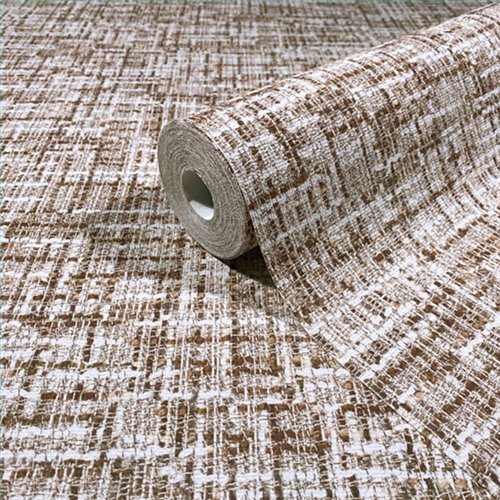 Ref.SP7030 ambiente real de efecto tweed supreme, sobre fondo Beige en tonos Blanco y Marrón
