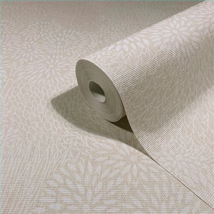 Ref.SP7034 estancia decorada con flores dalia Blanco Roto y fondo Beige, supreme