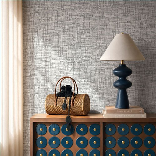Ref.SP7033 ambiente real de efecto tweed supreme, sobre fondo Gris en tonos Blanco