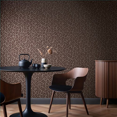 Ref.SP9061 ambiente real de piel de leopardo supreme, en tono Marrón