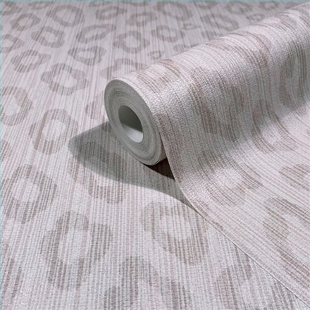 Ref.SP9062 estancia decorada con piel de leopardo Topo y fondo Beige, supreme