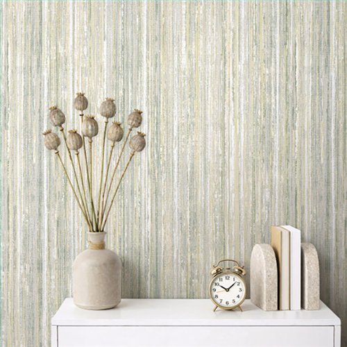 Ref.SP9049 foto de ambiente vetas verticales supreme fondo Verde con Gris, Beige y Blanco Roto