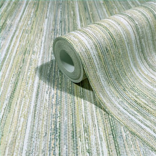 Ref.SP9049 estancia decorada con vetas verticales Gris, Beige y Blanco Roto y fondo Verde, supreme