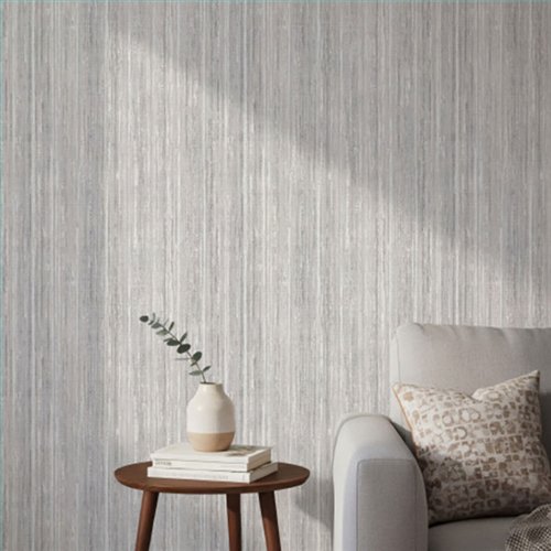 Ref.SP9048 foto de ambiente vetas verticales supreme fondo Gris con Topo, Beige, Blanco Roto y Lila