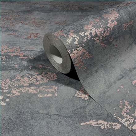 Ref.SP2573 ambiente con supreme estuco envejecido Bronce sobre fondo Gris