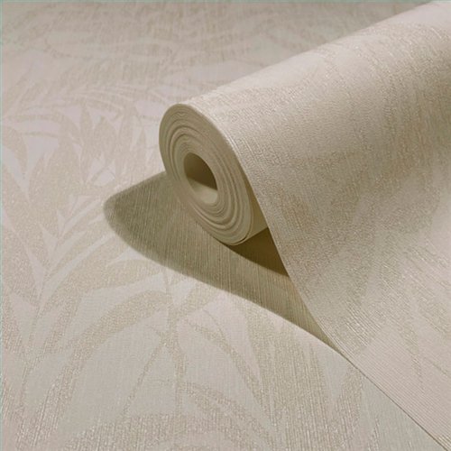 Ref.SP2591 estancia decorada con hojas de bambú en tono Marfil, supreme