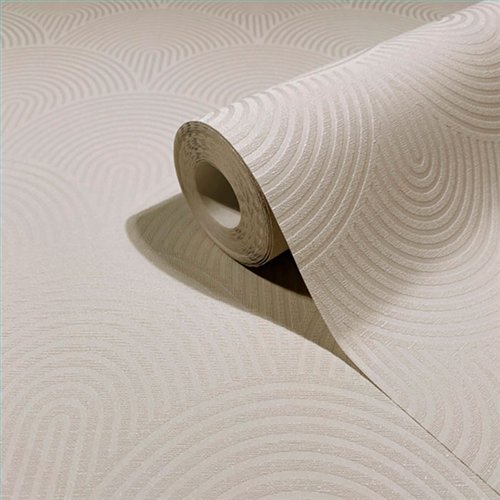 Ref.SP2595 estancia decorada con arcos concéntricos Marfil y fondo Beige, supreme