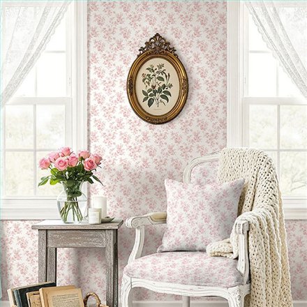 Ref.LB51801 foto de ambiente ramos grabados dolly mixtures fondo Blanco Roto con Rosa