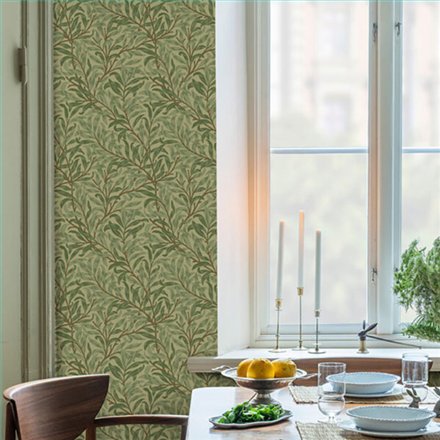 Ref.82097 foto de ambiente ramas de sauce hidden treasures fondo Beige con Verde y Marrón