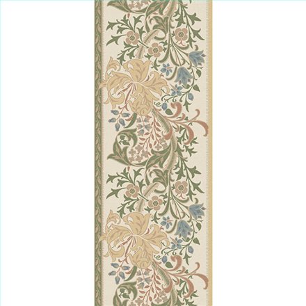 Ref.182105 ambiente con hidden treasures lirios arts & crafts Verde, Marrón, Amarillo y Azul sobre fondo Beige