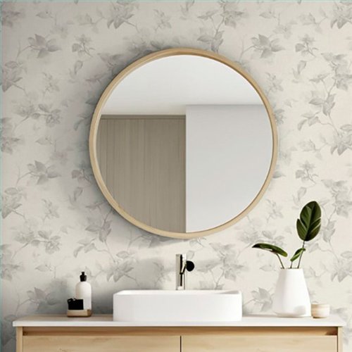 Ref.024-COT ambiente real de floral magnolias cotton, en tono Gris
