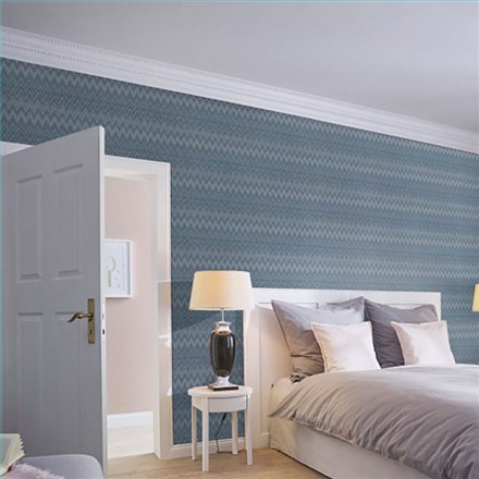 Ref.033-COT foto de ambiente zigzag cotton en tono Azul