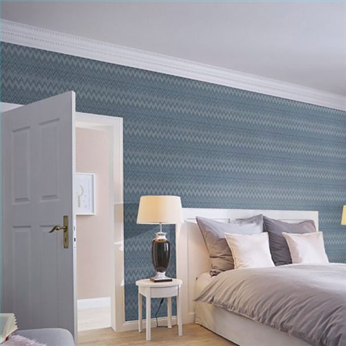 Ref.033-COT foto de ambiente zigzag cotton en tono Azul