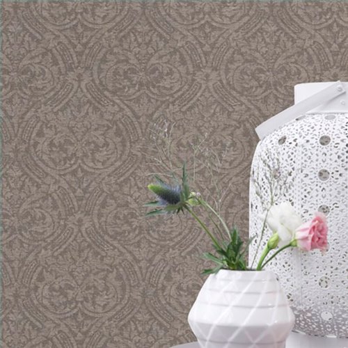 Ref.037-COT ambiente con cotton damasco en tono Topo