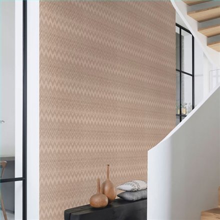 Ref.048-COT foto de ambiente zigzag cotton fondo Beige con Marrón
