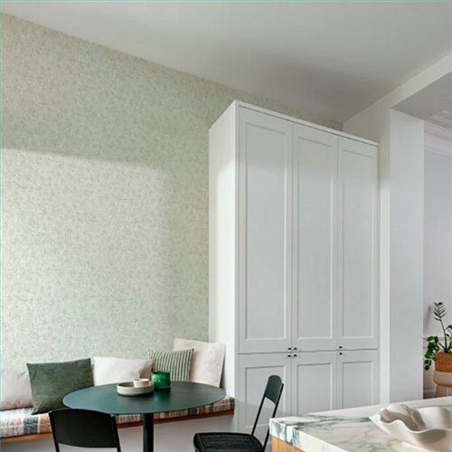 Ref.011-BOO foto de ambiente espiga cepillada bamboo fondo Verde con Blanco Roto
