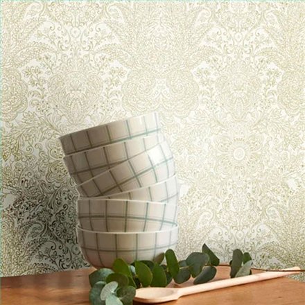 Ref.FAMI-202717084 foto de ambiente damasco cachemir maison de famille fondo Beige con Verde