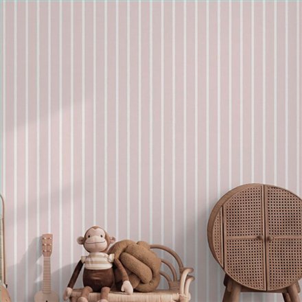Ref.025-ALI ambiente con alice rayas Blanco Roto sobre fondo Rosa