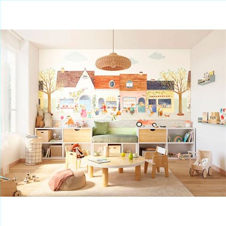 Ref.OUTT203023707NW foto de ambiente mural calle del pueblo once upon a time 3 en Multicolor