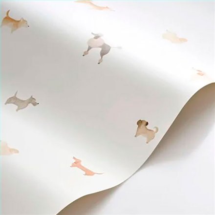 Ref.OUTT202871515 ambiente con once upon a time 3 perros Beige, Gris y Topo sobre fondo Blanco