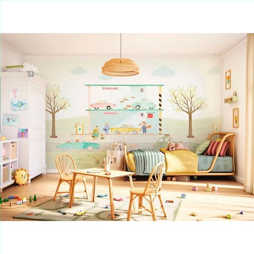 Ref.OUTT203018707NW foto de ambiente mural garaje once upon a time 3 en tono Multicolor