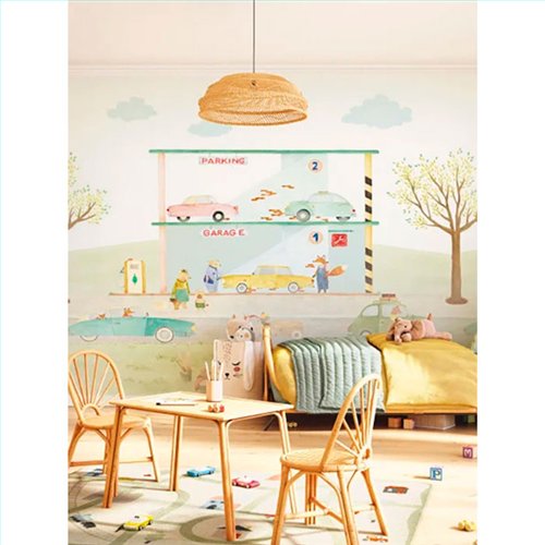 Ref.OUTT203018707NW estancia decorada con mural garaje en Multicolor, once upon a time 3