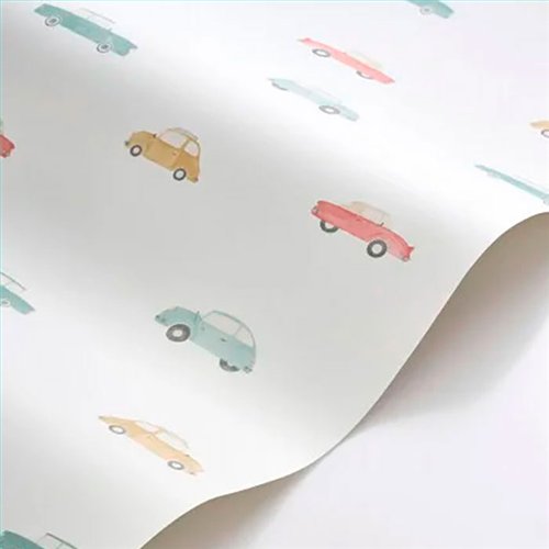 Ref.OUTT202886808 foto de ambiente coches antiguos once upon a time 3 fondo Blanco con Verde, Ocre, Rojo y Beige
