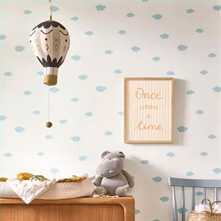 Ref.OUTT29756240 ambiente con once upon a time 3 nubes Azul sobre fondo Blanco
